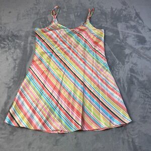 Kathryn Womens Dress Size Medium‎ Slip Mini Retro Funky 70s Hippie Satin Unique
